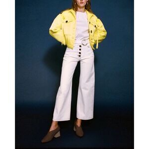 Rejina Pyo 100% silk Daphne padded Jacket citrus yellow size M